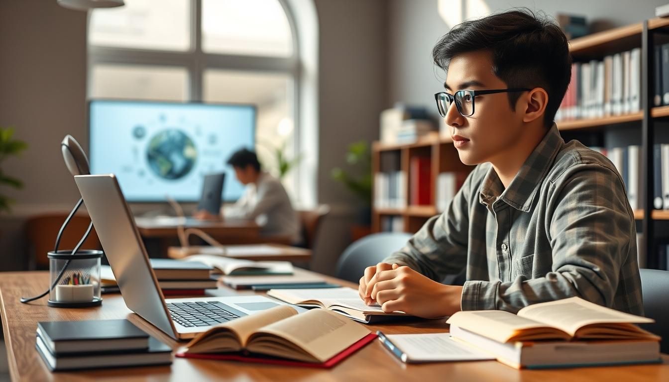 Modern university campus for students